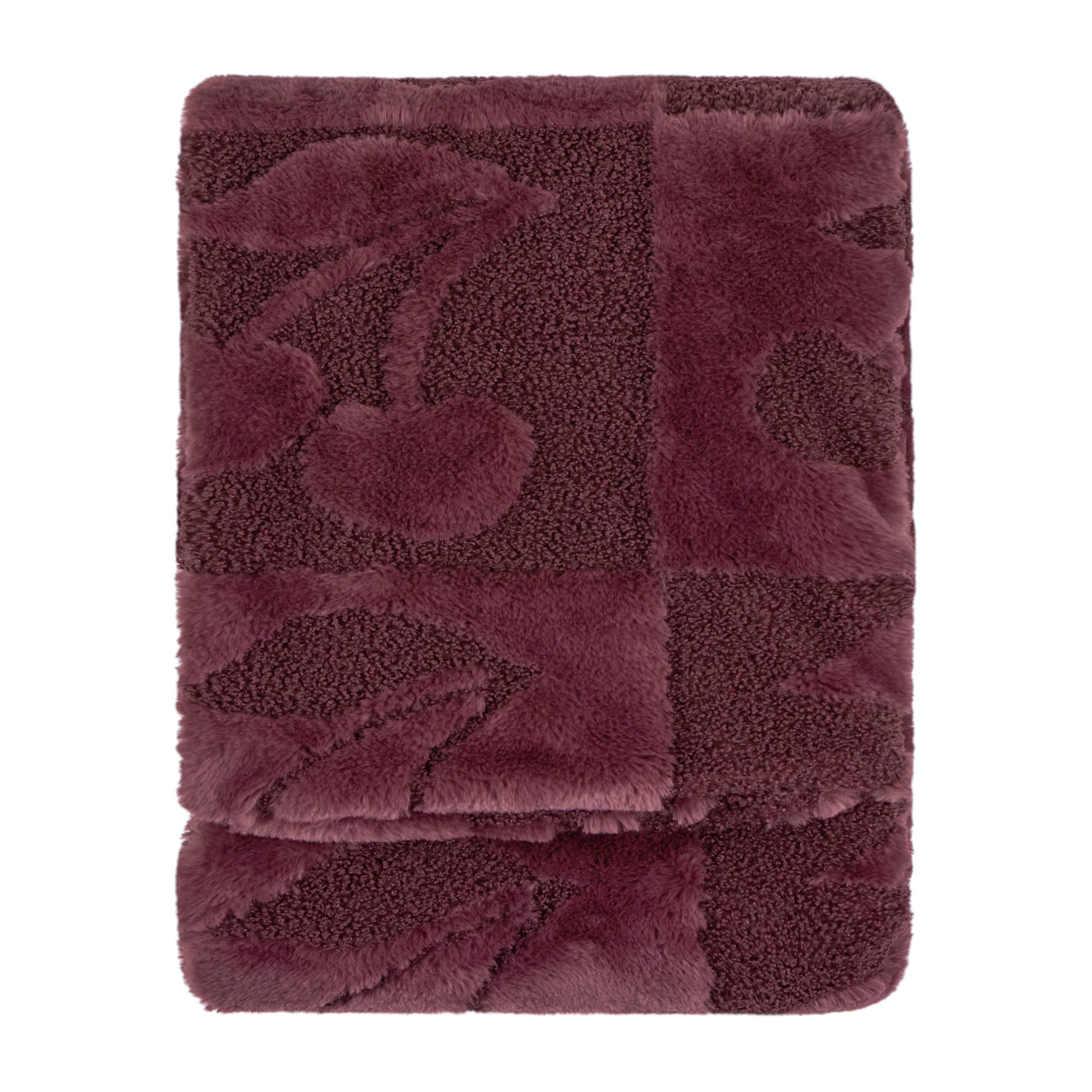 Fur Boucle Cherries Throw Morello