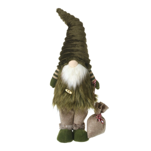 Standing Dark Green Gonk With Bag