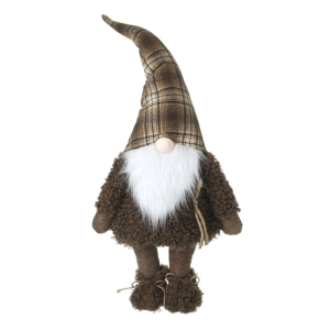 Tall Standing Gonk In Tweed Hat