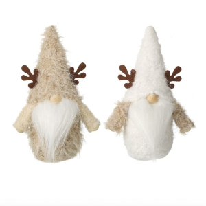 Cream & Brown Gonks With Antlers