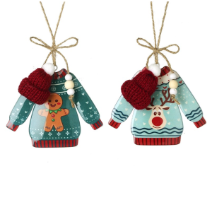 Hanging Jumpers With Knitted Hat