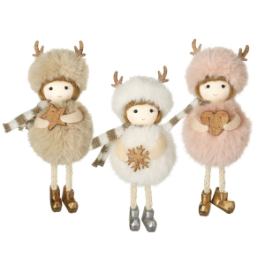 Fluffy Pompom Figures Hanging Decs