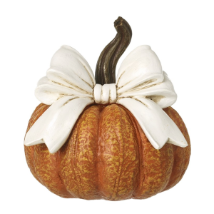 Pumpkin With Cream Bow