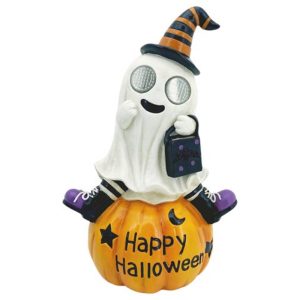 LED Ghost Pumpkin 18 x 29cm