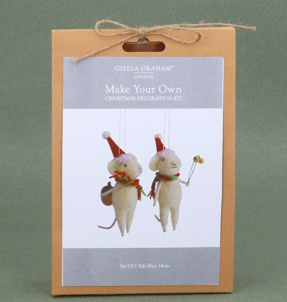 Make Your Own Fabric White Mice Decorations